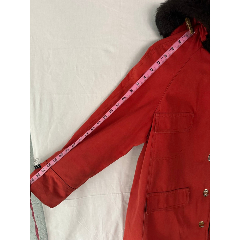 Vintage 1960s Forecaster of Boston Rust Hood Coat w Faux Fur Lining Mod |Indie-M - Picture 13 of 14